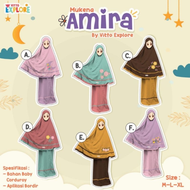 MUKENA AMIRA | JILBAB KERUDUNG SHOLAT ANAK REMAJA
