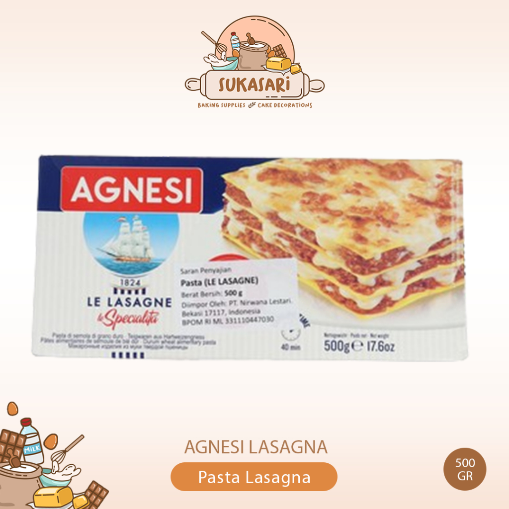 

AGNESI Lasagna 500gr Le Lasagne Italian instant Pasta