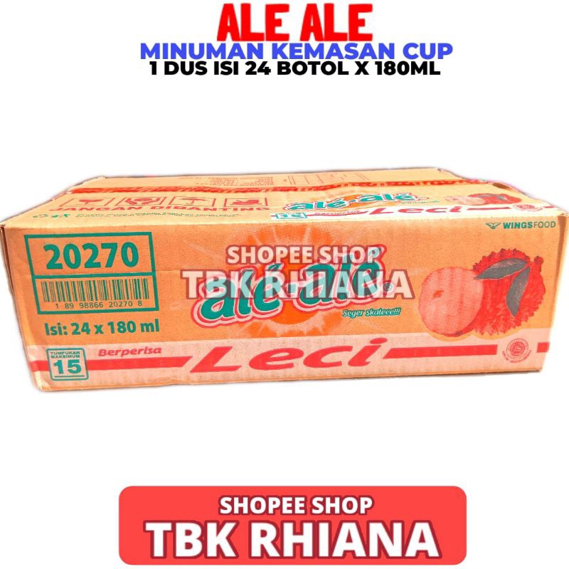 

Minuman Ale Ale Rasa Leci 1 Dus Isi 24 Cup 180ml