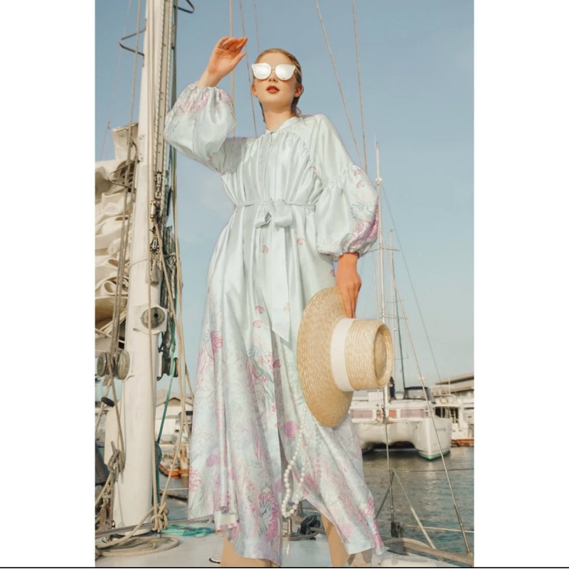 Benang Jarum Aquarielle Maxi Dress (preloved)