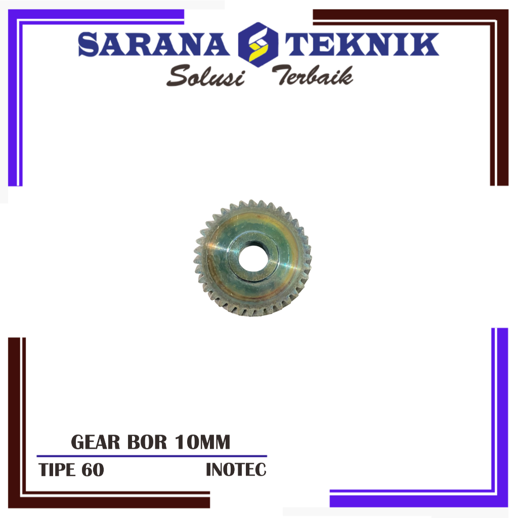 GEAR / GIGI BOR 60 INOTEC Ukuran Kepala Bor 10mm