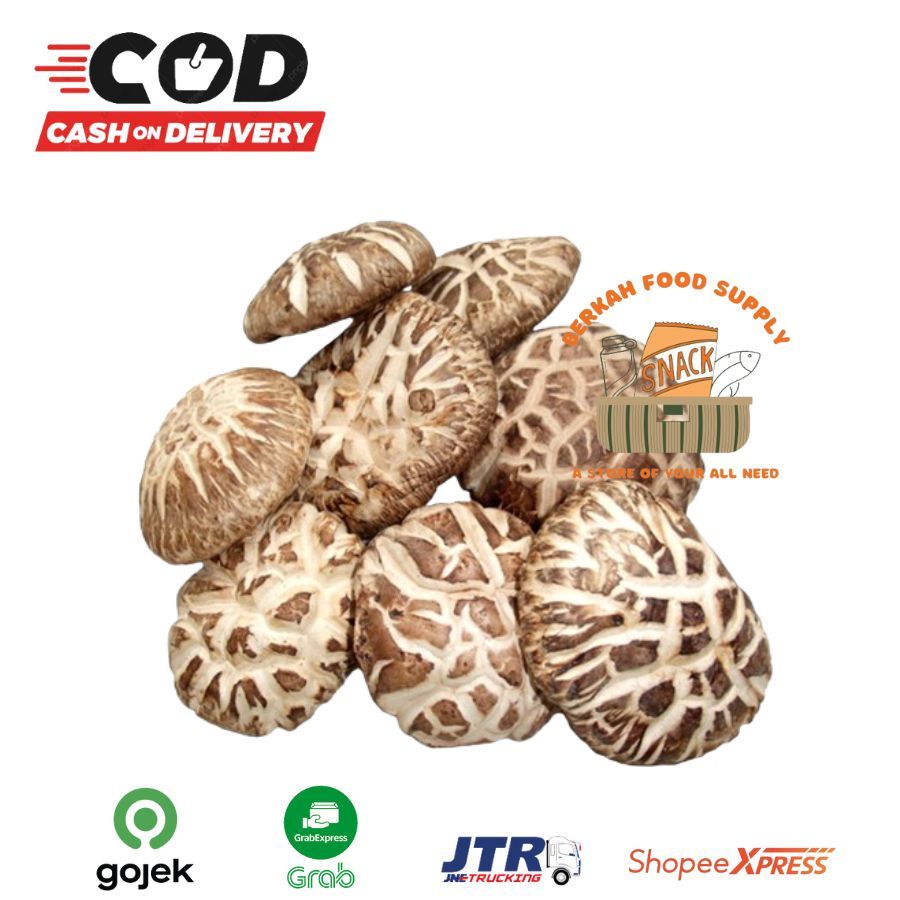 

[BERKAH] Jamur Hioko Kering 500gr Jamur Shitake / Dried Shitake Mushroom Super