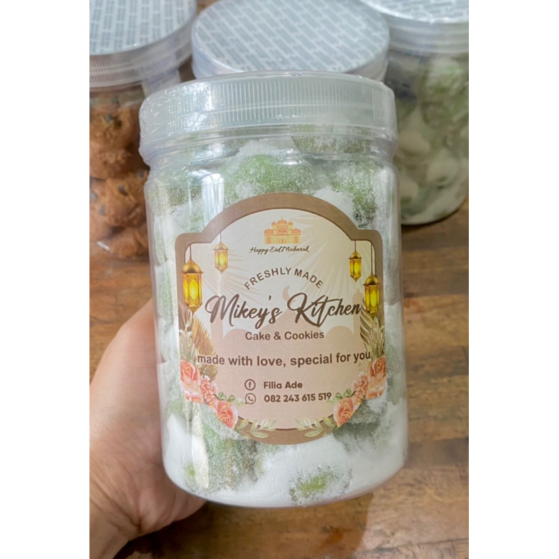 

putri salju pandan/kue kering premium/toples 800ml