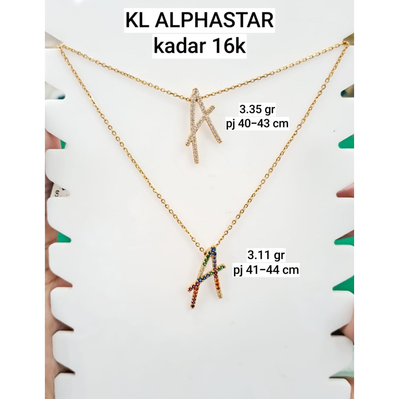 Kalung carendelano alphastar kadar 700 emas asli