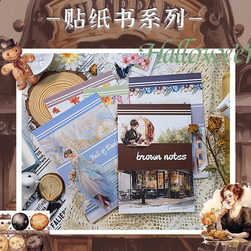 

(Kiricart) Flower Sticker book 20 lembar Journal Scrapbook DIY