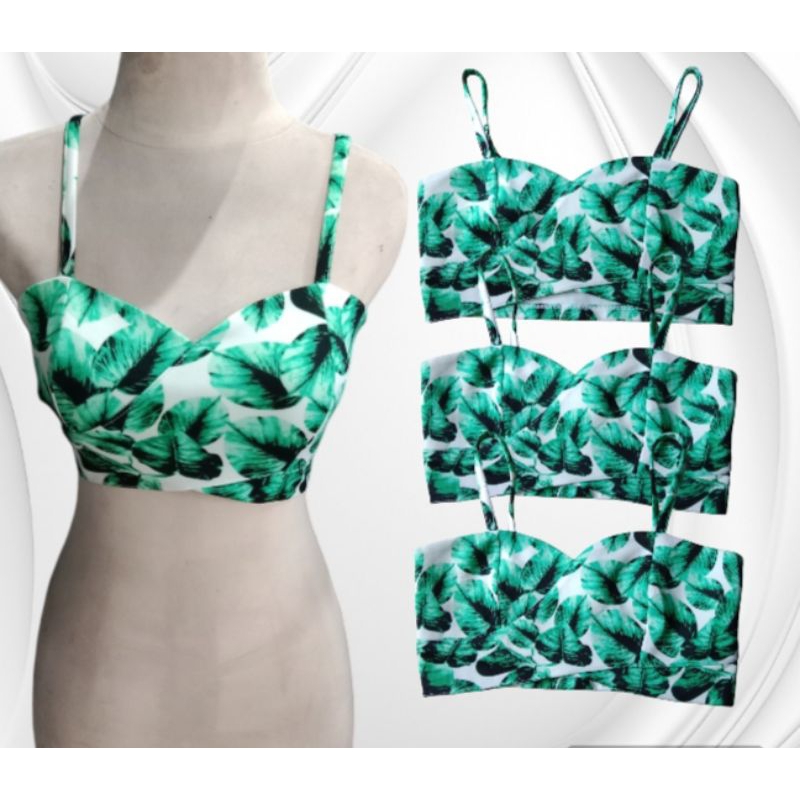 Bra crop Top,Bra wanita motif bunga