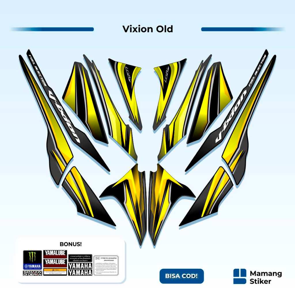 Striping Vixion Old Variasi (1) Original Exciter Redbull Road Race Thailand 150 150fz Api Simple SS 