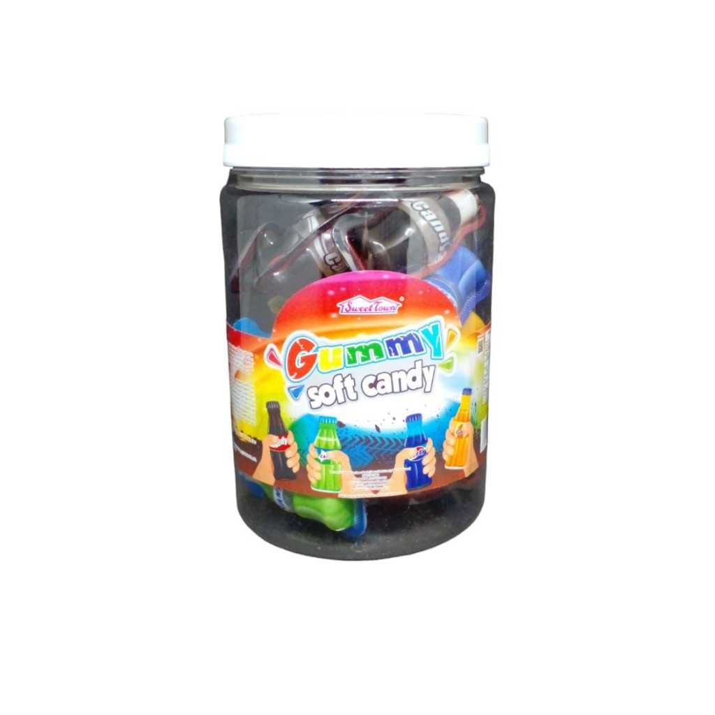 

Sweet Town Gummy Soft Candy 11gr Bentuk Botol Cola - Ples Isi 30 Pcs