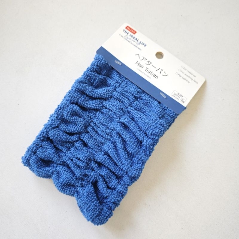 Bandana lebar serut biru Jepang