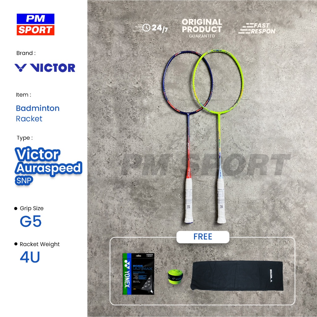RAKET BADMINTON / BULUTANGKIS VICTOR AURASPEED SNP ORIGINAL