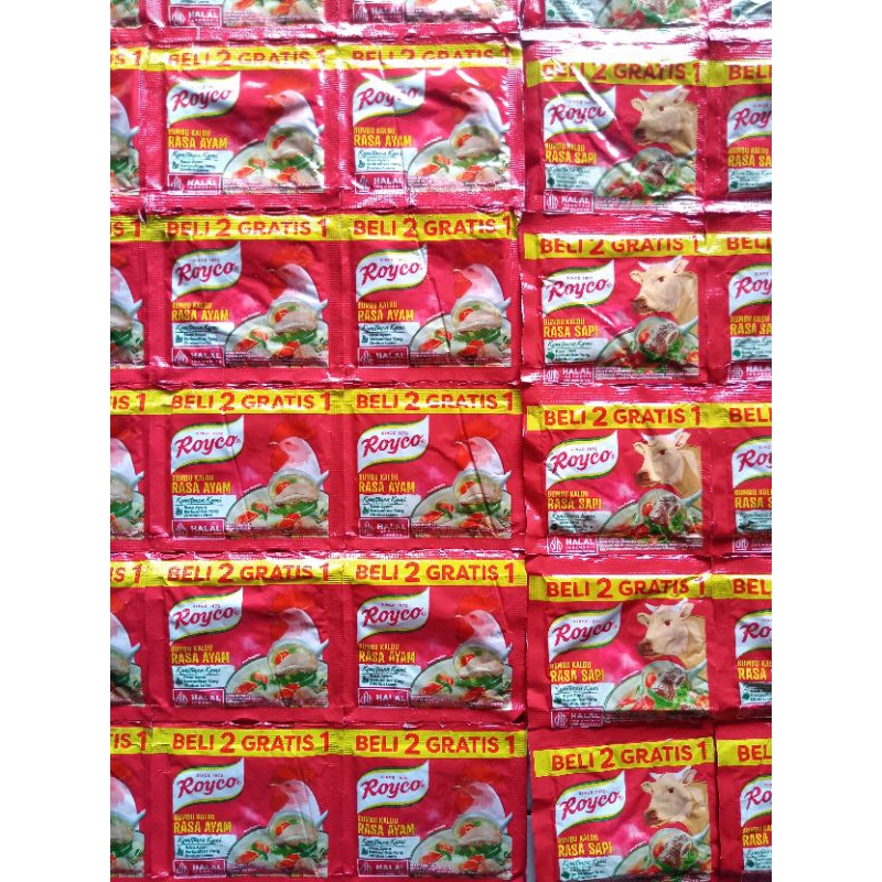 

ROYKO Kaldu Ayam/Sapi/Penyedap rasa/Bumbu masak ROYKO ( 12 x 8g )
