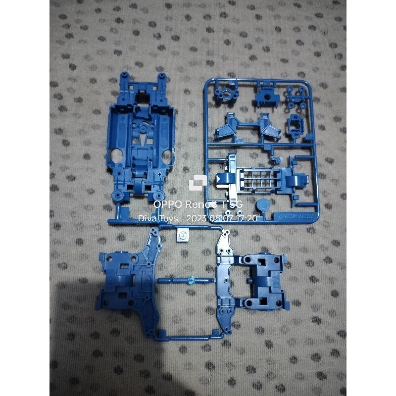 Tamiya Chassis Set MS Pro Biru + Gearbox MS Biru + NT MS Blue