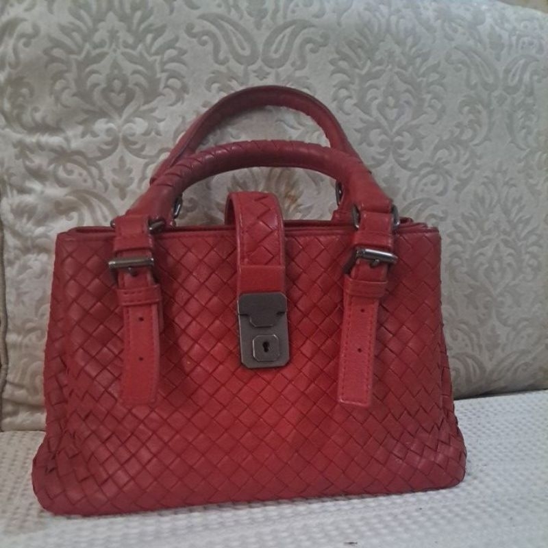 Tas Wanita top handle kulit botega veneta