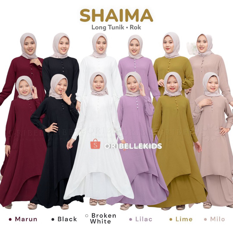 Shaima by Oribelle/setelan muslim anak perempuan/stelan anak tanggung perempuan/baju muslim remaja p