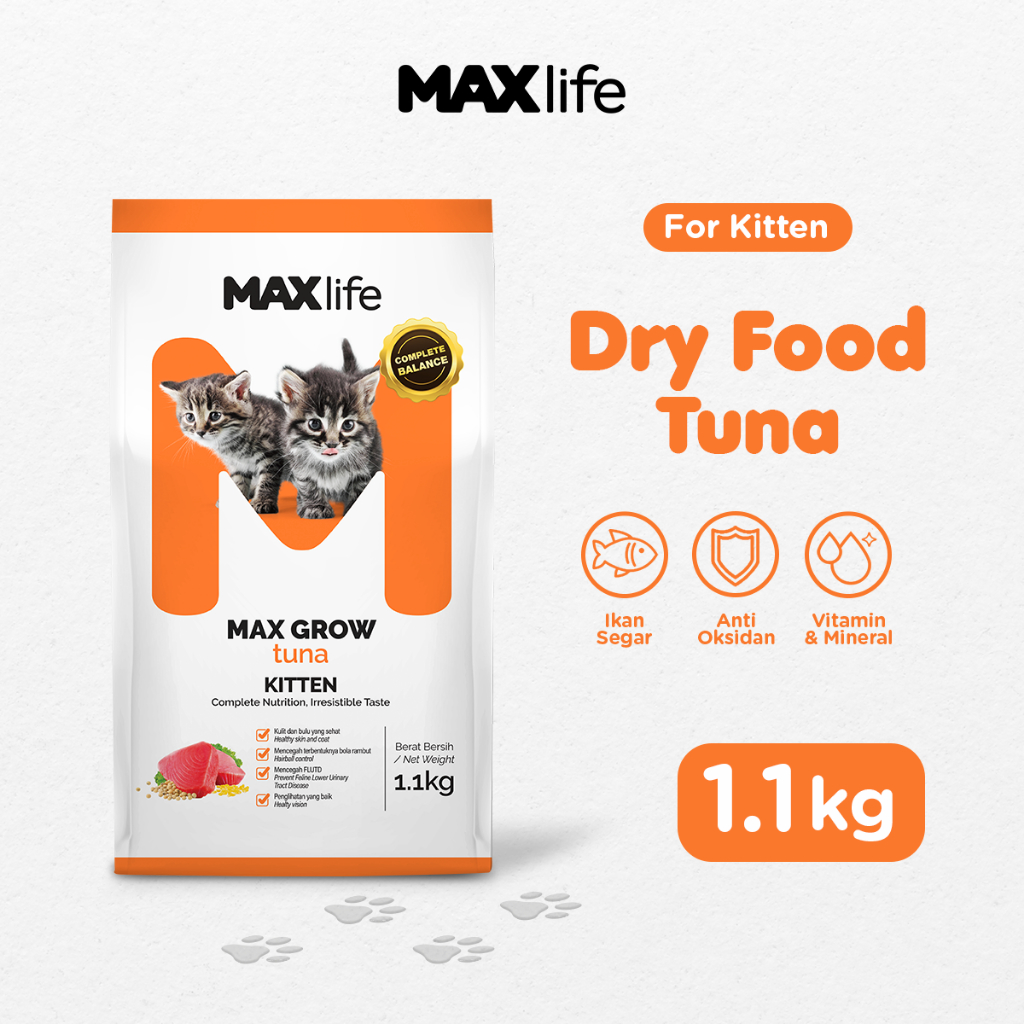 MAXlife Dry Cat Food Kitten Tuna 1.1 Kg