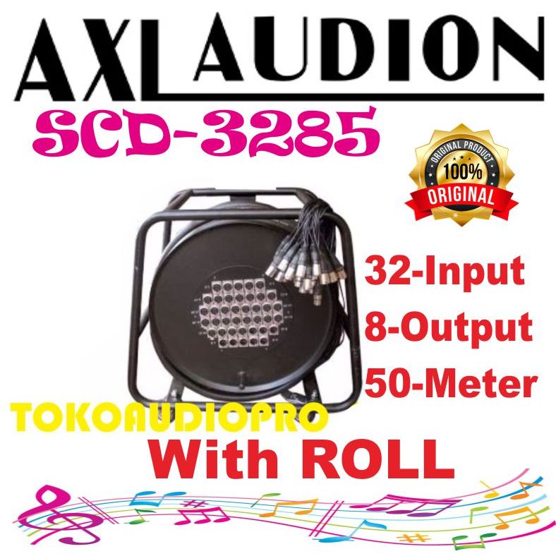 AXL Snake Kabel AXL SCD3285  32-Channel/8-Output/50 Meter dengan Roll SCd-3285