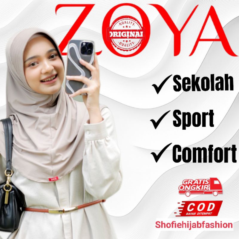 BERGO ZOYA MARSHA HL CASUAL HEIQ JILBAB INSTANT HIJAB POLOS