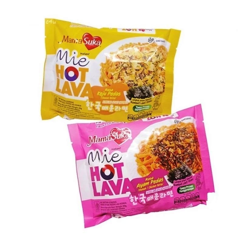 

mamasuka MIE HOT LAVA Korean instan keju pedas / ayam pedas 89 gram