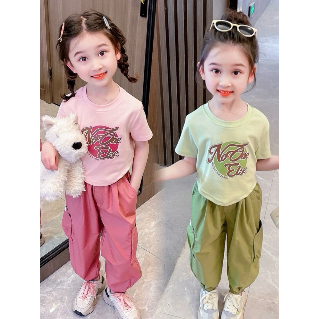 ONE SET CARGO  ANAK PEREMPUAN/STELAN CARGO ANAK PEREMPUAN TERMURAH