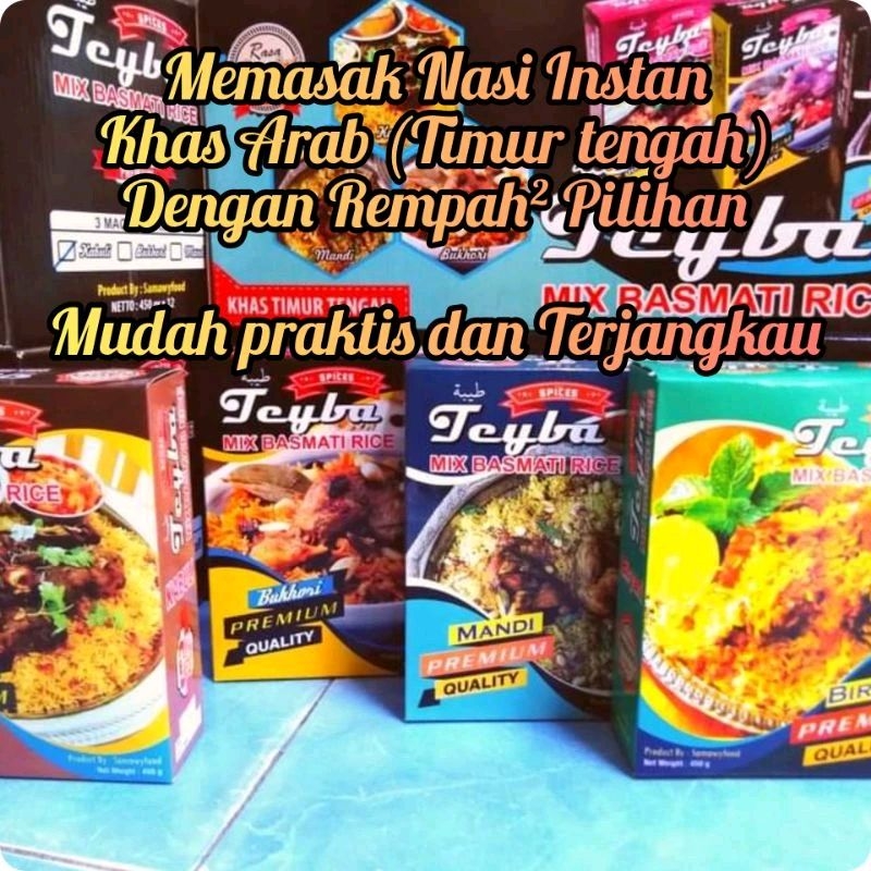 

TEYBA MIX BASMATI RICE BUMBU NASI BIRYANI / NASI KABULI / NASI BUKHORI /NASI MANDI