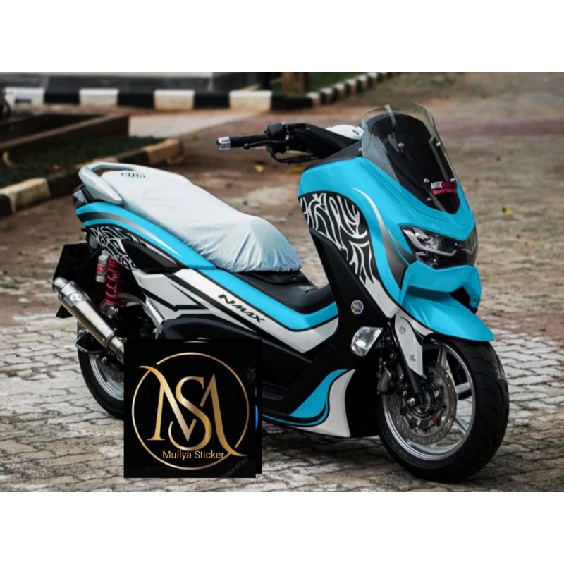 stiker decal nmax new 2020/2023 full body variasi tribal sky blu