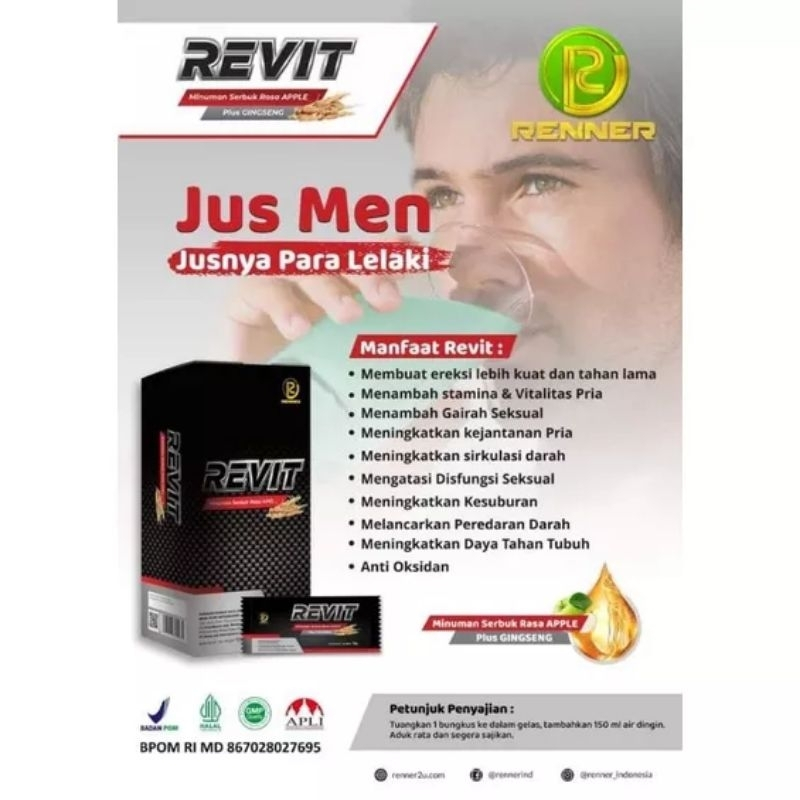 REVIT RENNER MINUMAN SUPLEMEN RASA APEL