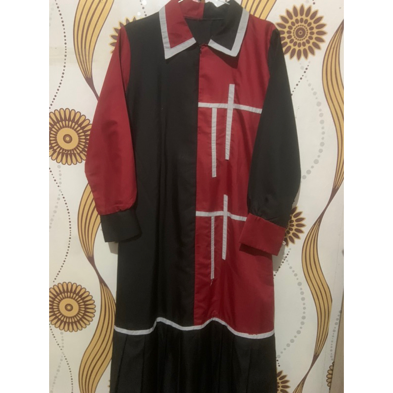 gamis katun two tone