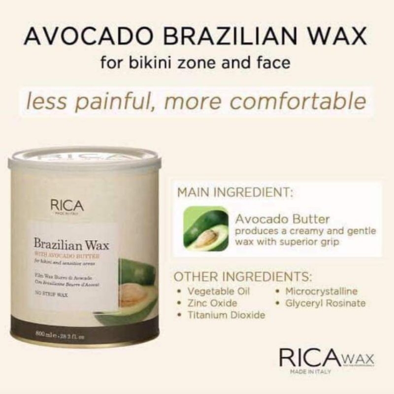 ORIGINAL RICA WAXING 800 GRAM CABUT BULU WAXING BPOM