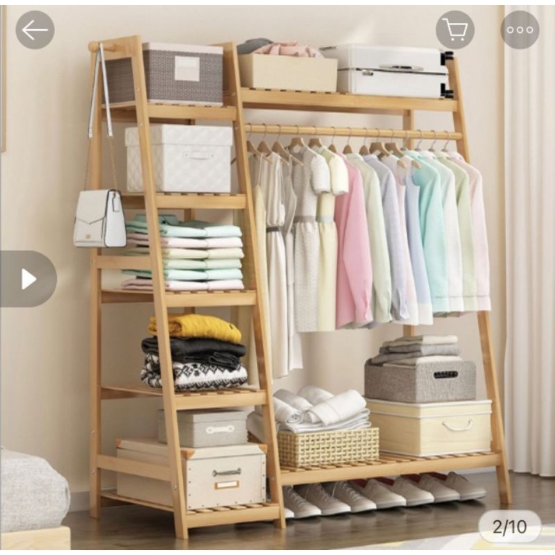 Rak Gantung Baju / Rak Gantung Kayu / Rak Gantungan Baju Aesthetic