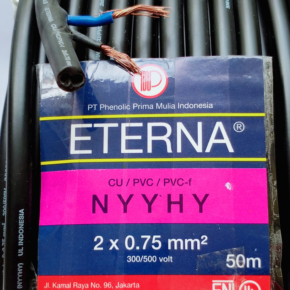 kabel eterna nyyhy 2x0,75 50m/kabel nyyhy 2x0,75/kabel serabut