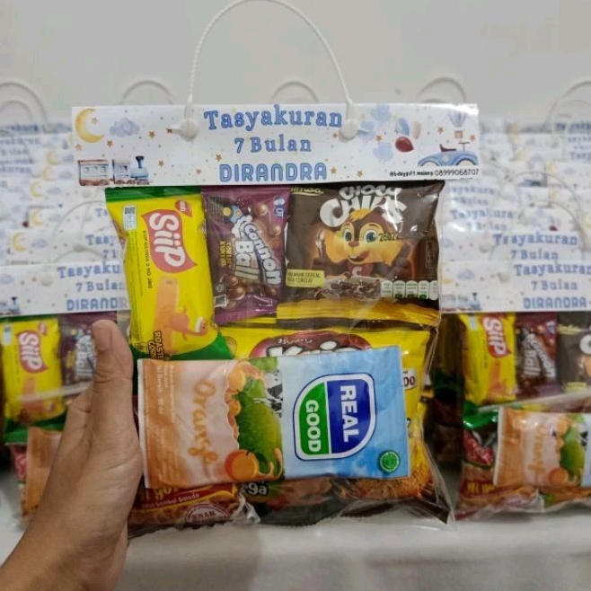 

Paket Snack Ulang Tahun souvenir ultah hampers anak