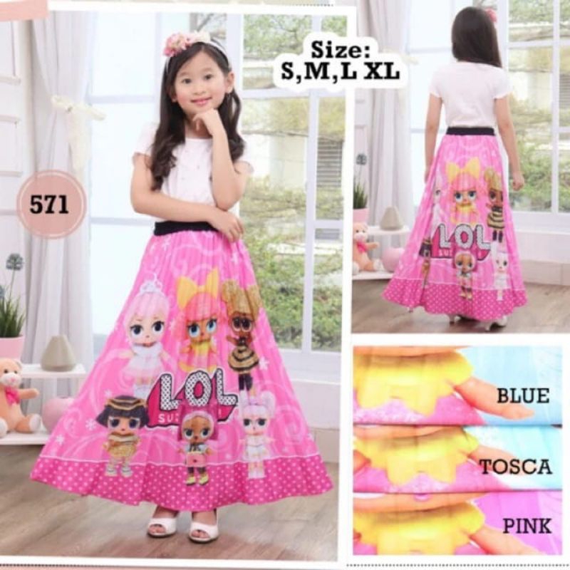 Rok Plisket Anak Motif Karakter Junior 5-10 Tahun