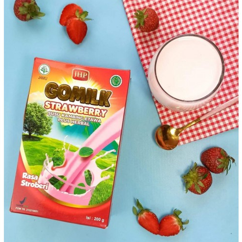 

GOMILK SUSU KAMBING ETAWA PLUS HERBAL RASA STRAWBERRY ISI 200G 100% ORIGINAL