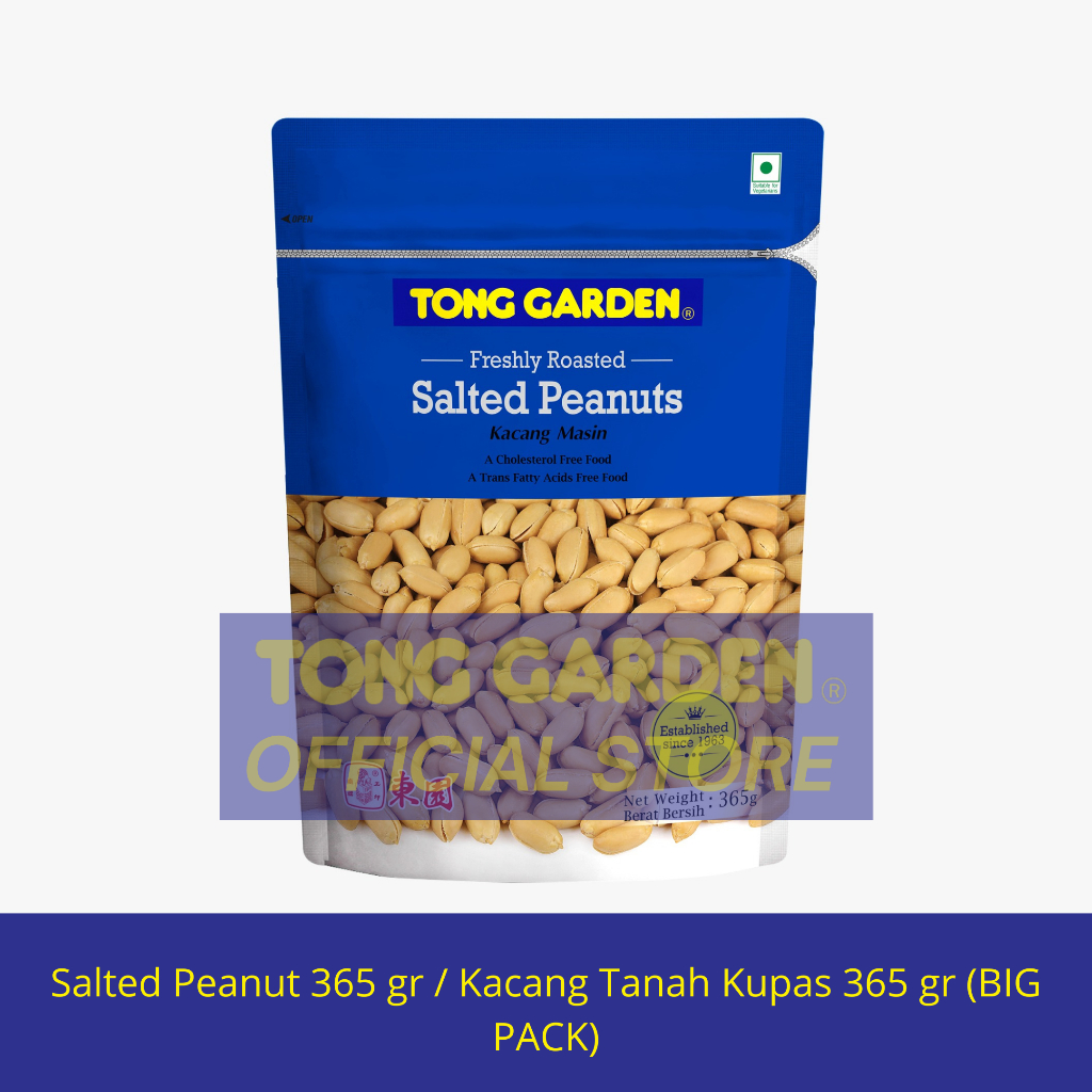 

Tong Garden Salted Peanuts 365g - Kacang Tanah Tanpa Kulit Rasa Asin