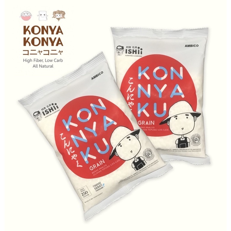 

Konnyaku Grain / Konnyaku Rice - Beras Konnyaku / Shirataki Rice - Beras Shirataki 500g