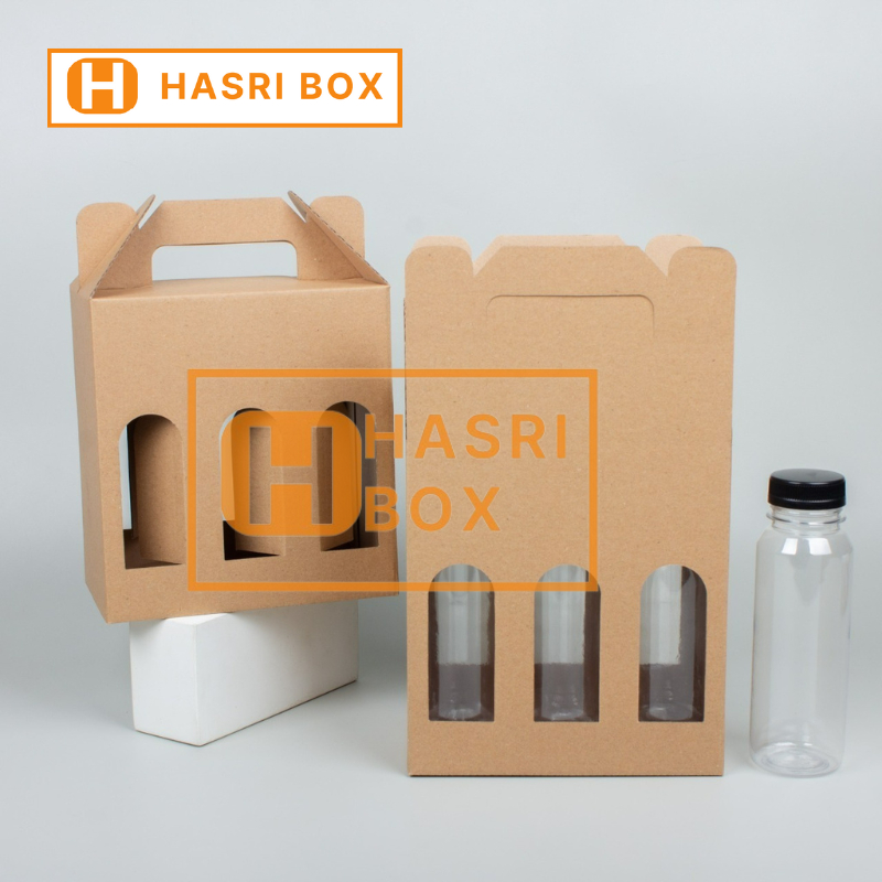 Kardus Botol Kale Dus Box Botol 250ml Kotak Packaging Botol Minuman 250ml Isi 6 Dus Jinjing - 10 pcs