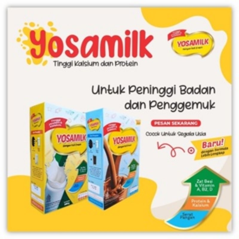 

TERBARU!! SUSU YOSAMILK PREMIUM PENGGEMUK BADAN ANAK & DEWASA 500GRAM BPOM TERLARIS