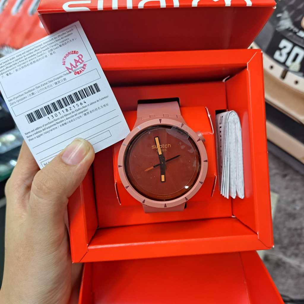 SWATCH SB03R100 Big Bold Jam Tangan Unisex Original