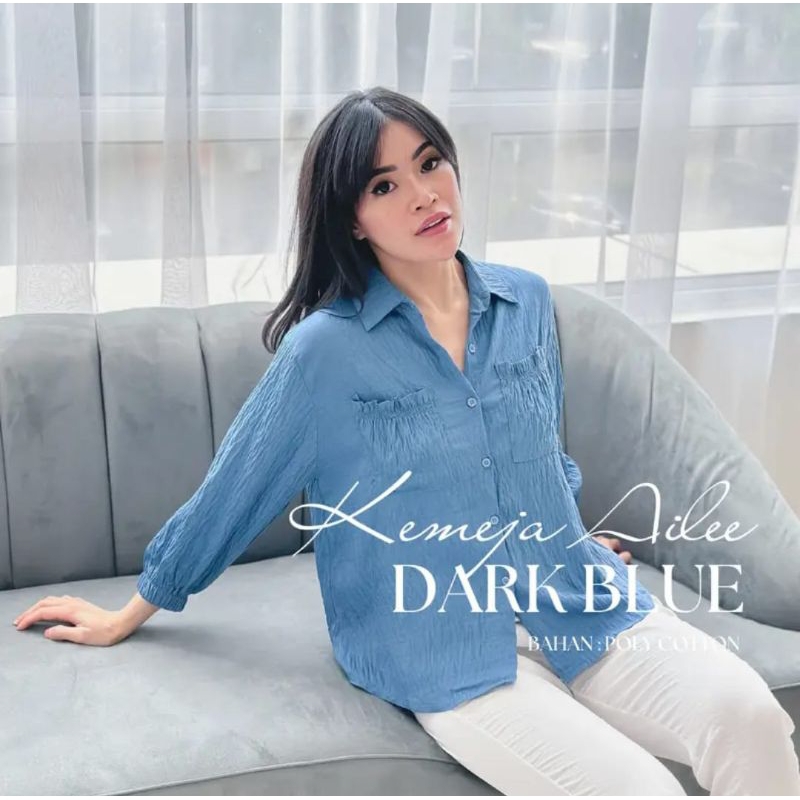 Kemeja Kantong Kerut atasan Wanita