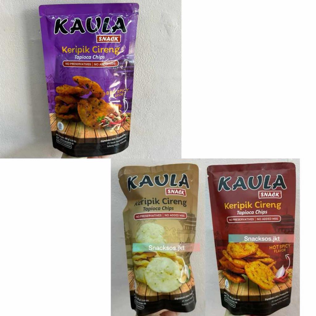 

KAULA SNACK CIRENG KERIPIK BBQ SPICY / HOT SPICY / ORIGINAL