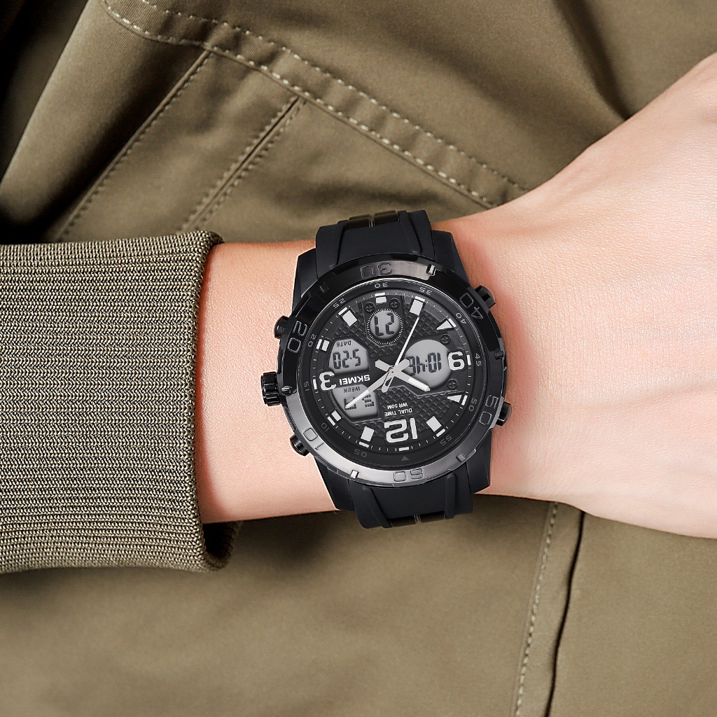SKMEI 2102 Jam Tangan Pria Digital Analog Sport Watch Anti Air 5 Bar MGOS-5