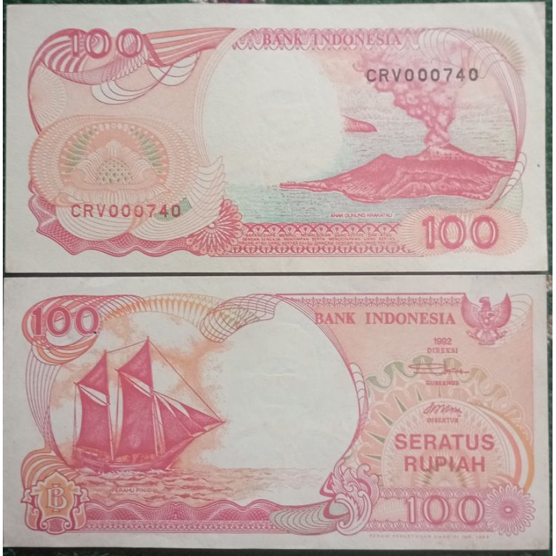 Uang 100 Rupiah Th 1992