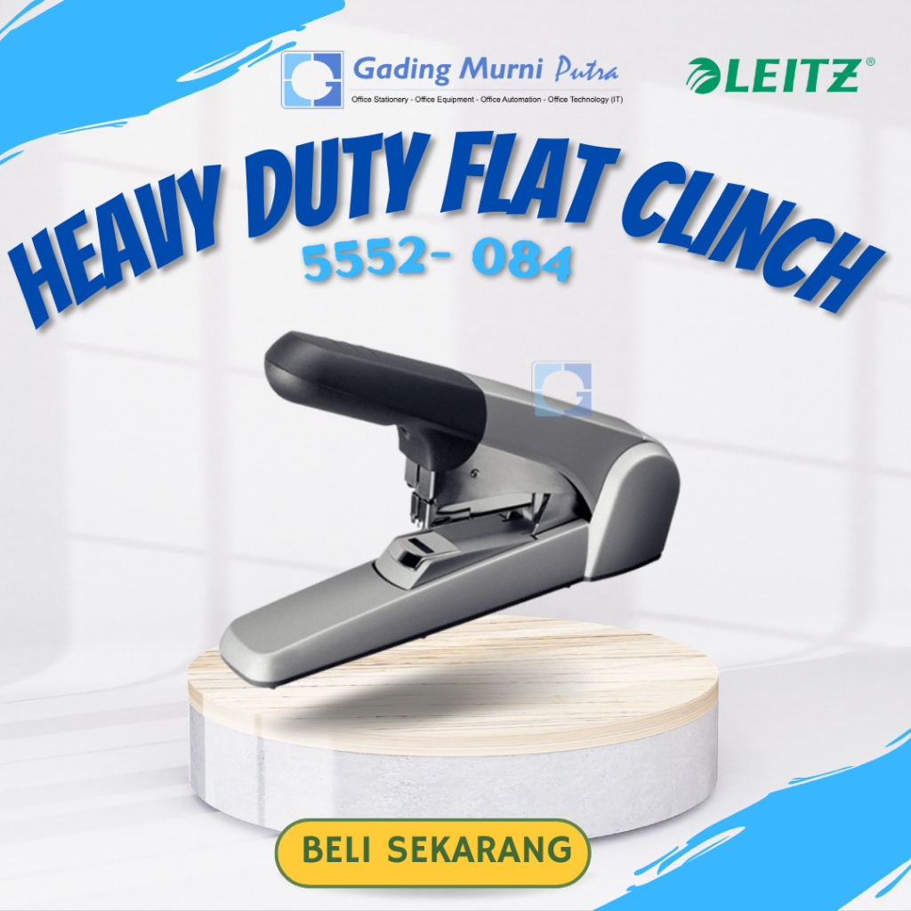 

LEITZ HEAVY DUTY FLAT CLINCH STAPLER 5552- 084