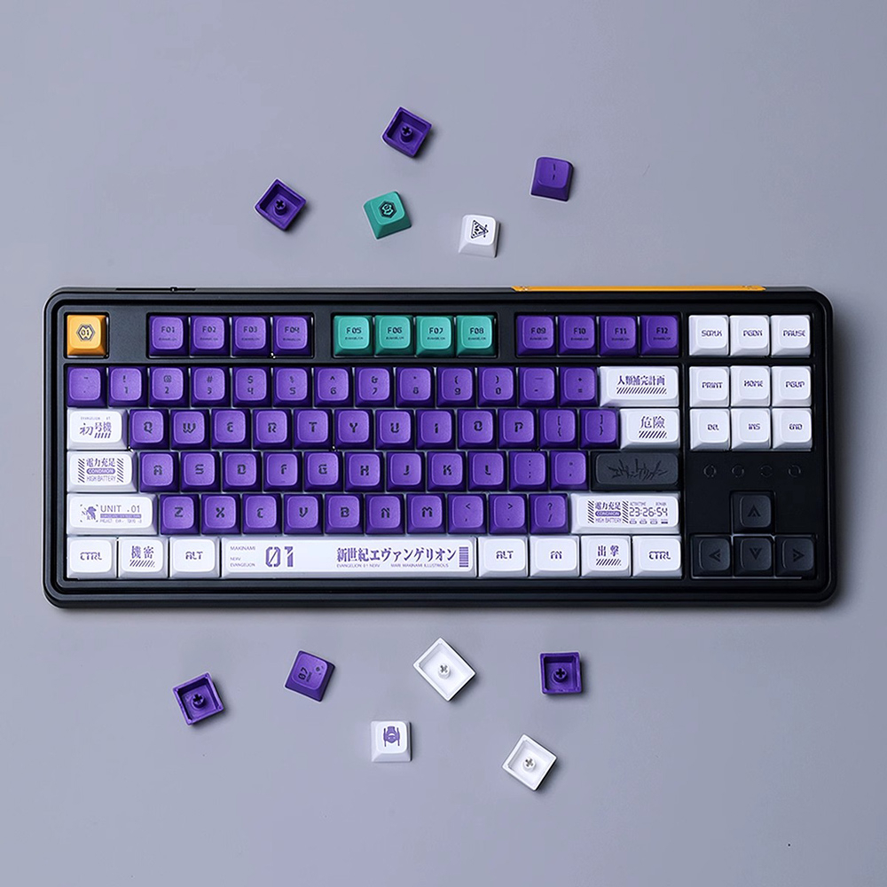 Keycaps Evangelion  EVA-01 PBT XDA Profile For Mechanical Keyboard