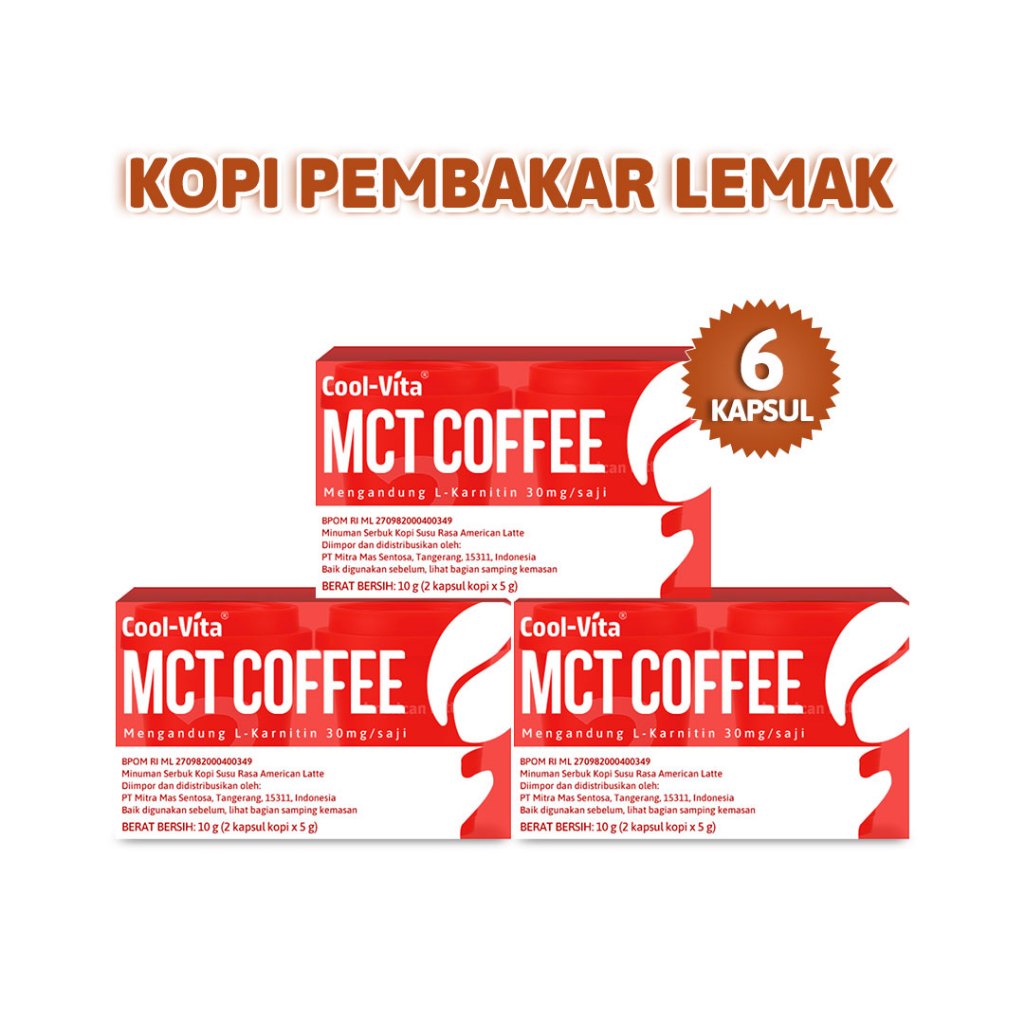 

[3 Box] Coolvita MCT Coffee Capsule American Latte Kopi Pembakar Lemak MR