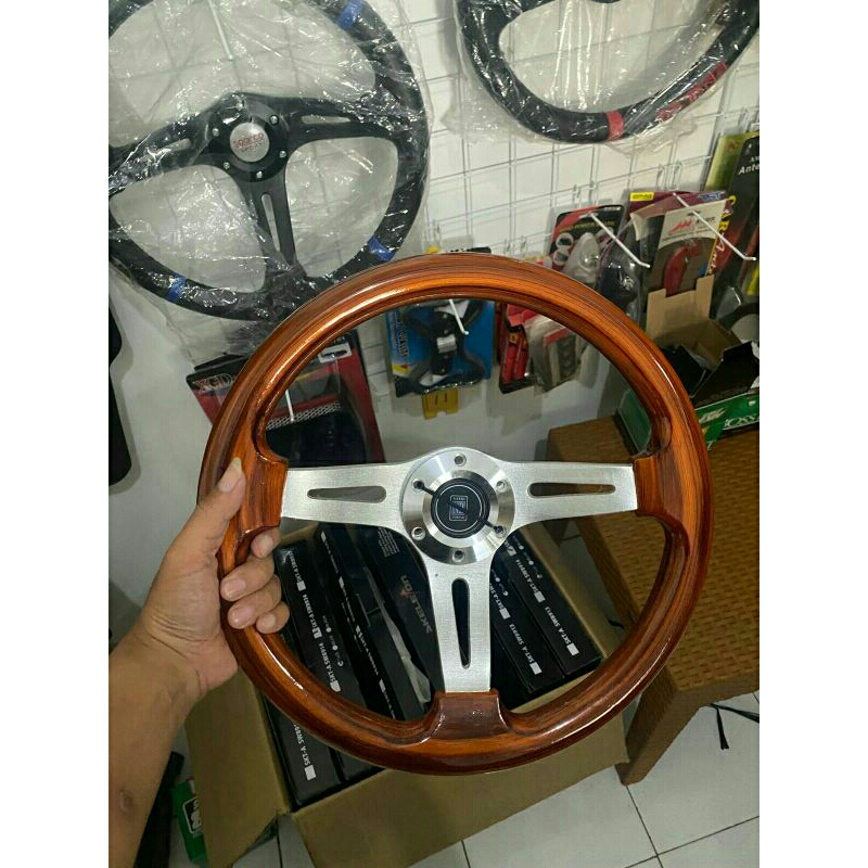 STIR/SETIR MOBIL RACING KAYU KLASIK NARDI KAYU LIMITED BERBAGAI MODEL CLASSIC TERBARU ( 14inch )