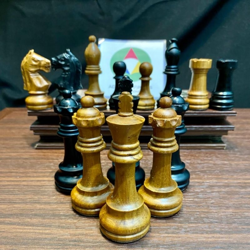 Papan Catur Set Kayu Jati Asli Premium Standar PERCASI Wooden Chess Board