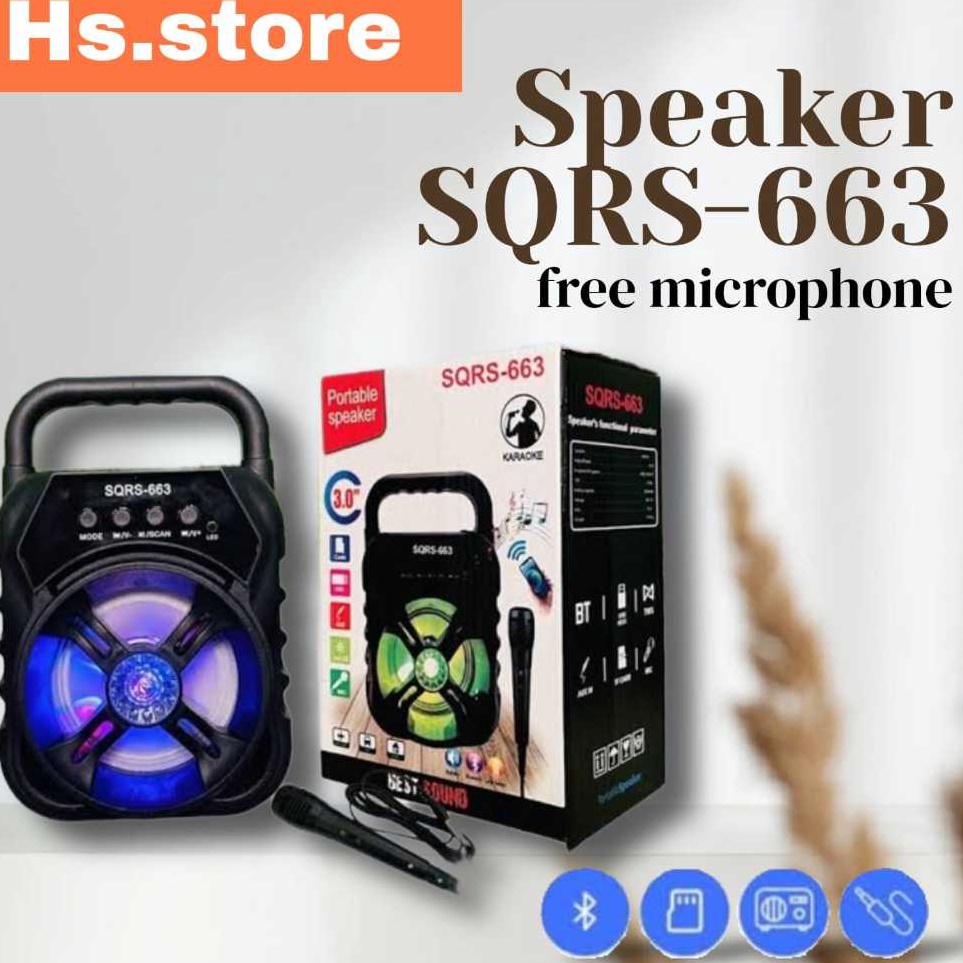 Qcb speaker SQRS 663 speaker set mic speaker wireless speaker portable