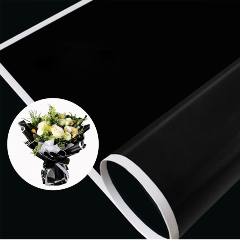 

1 Lembar Cellophane Black Paper White Line (Kertas Buket Bunga)