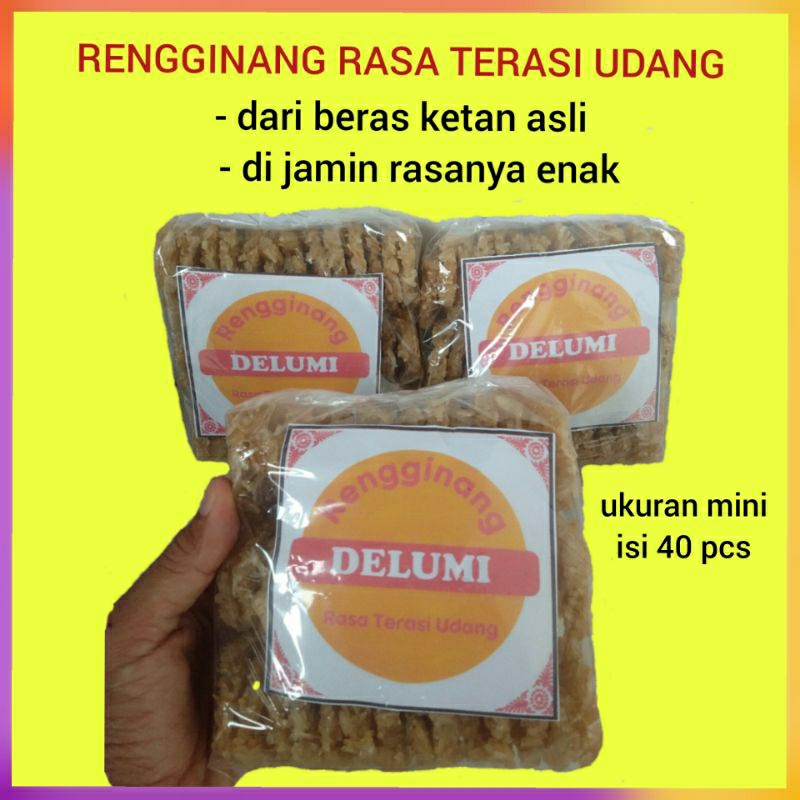 

rengginang rasa terasi isi 40 pcs ukuran mini/ rengginang mentah/ rengginang rangginang ranginang ketan asli